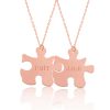 Gümüş Rose Kişiye Özel Puzzle İsimli Kolye